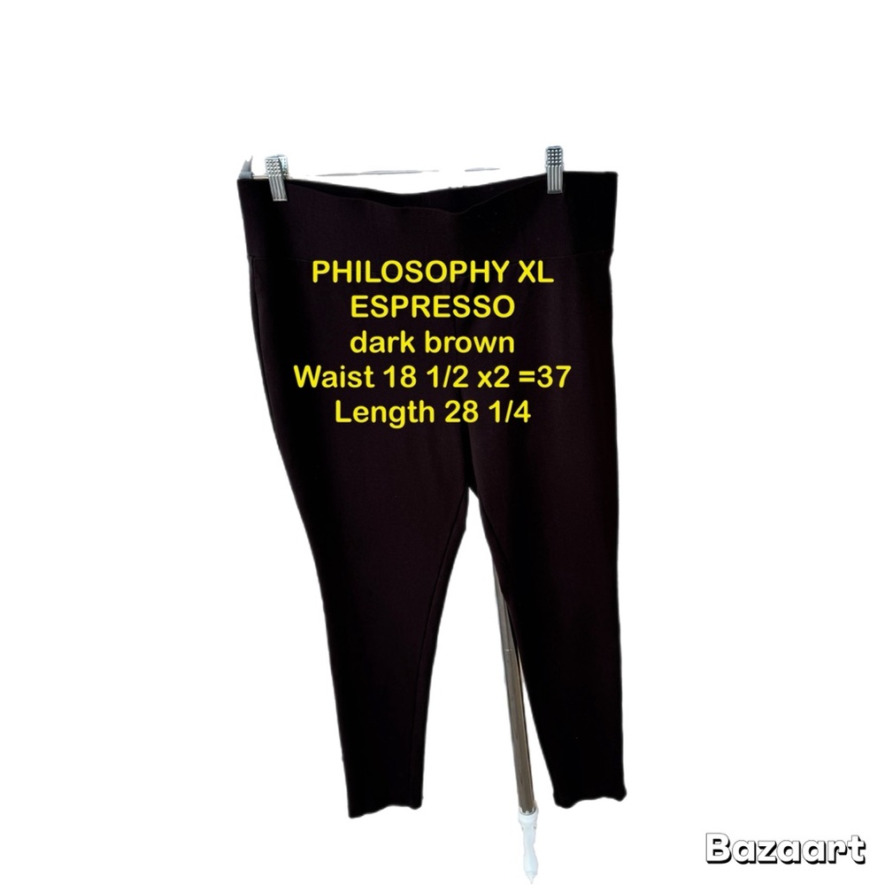 Philosophy Dark Brown WOMEN’S LEGGING, XL,LENGTH 28 1/4,WAIST 37